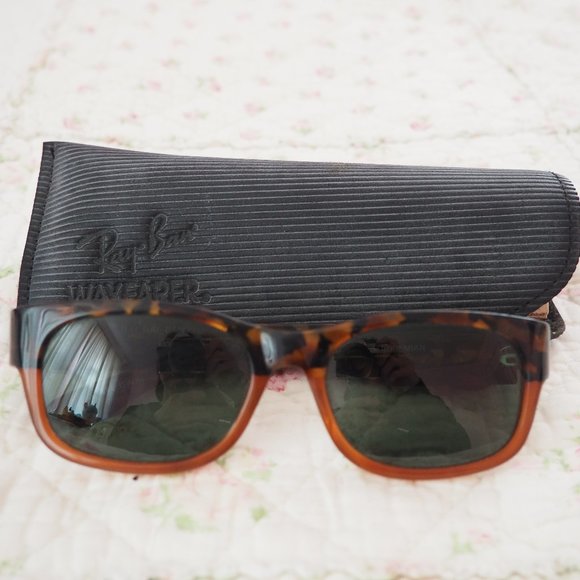 True Vintage Ray-Ban Tortoise Wayfarer by Bausch & Lomb Tortoise Square Sunglass main image 4